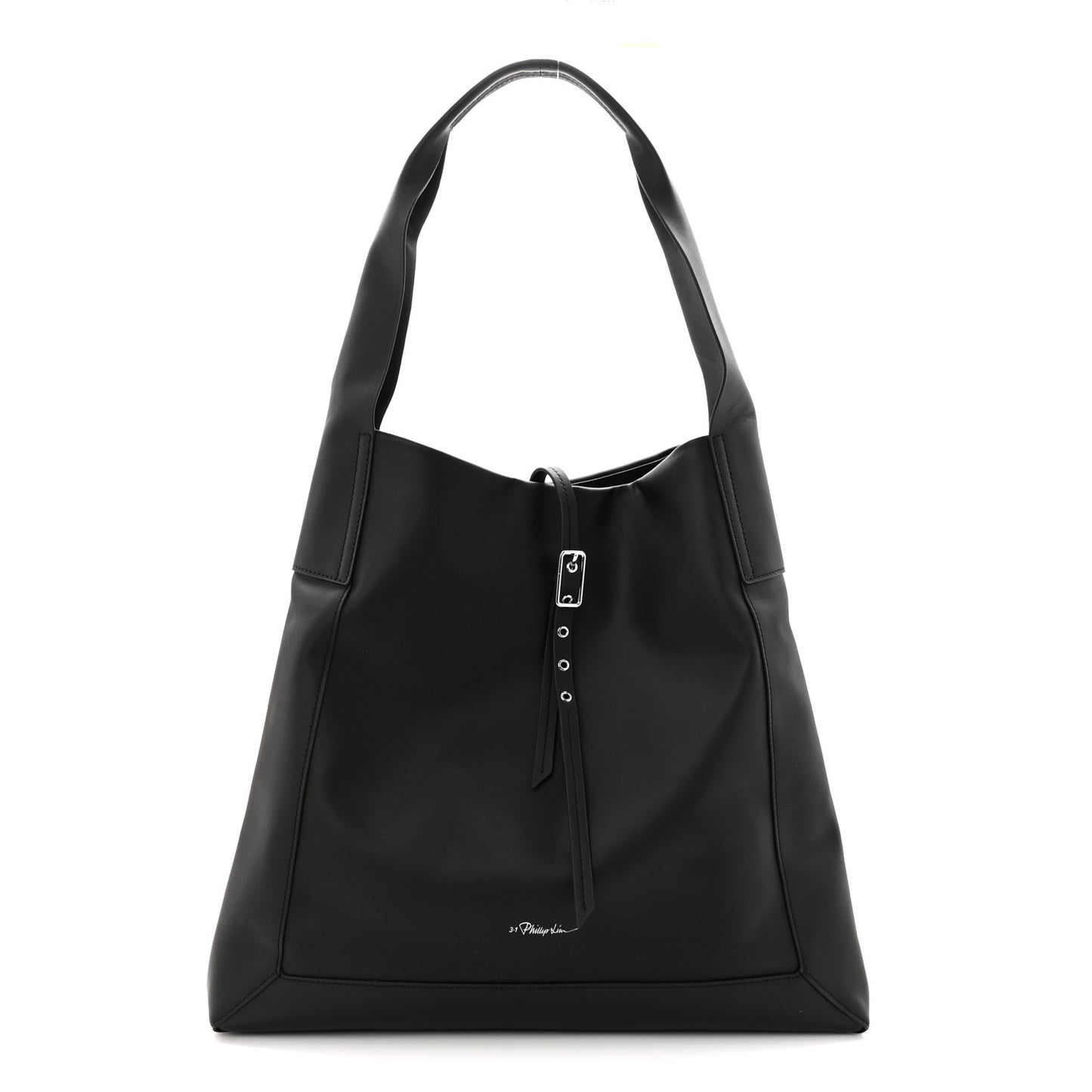 Calfskin Go Large Shoulder Bag Black