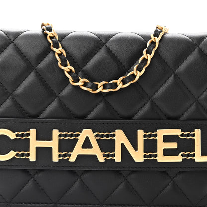 Chanel Calfskin Quilted Enchained Flap Black 9 of 12