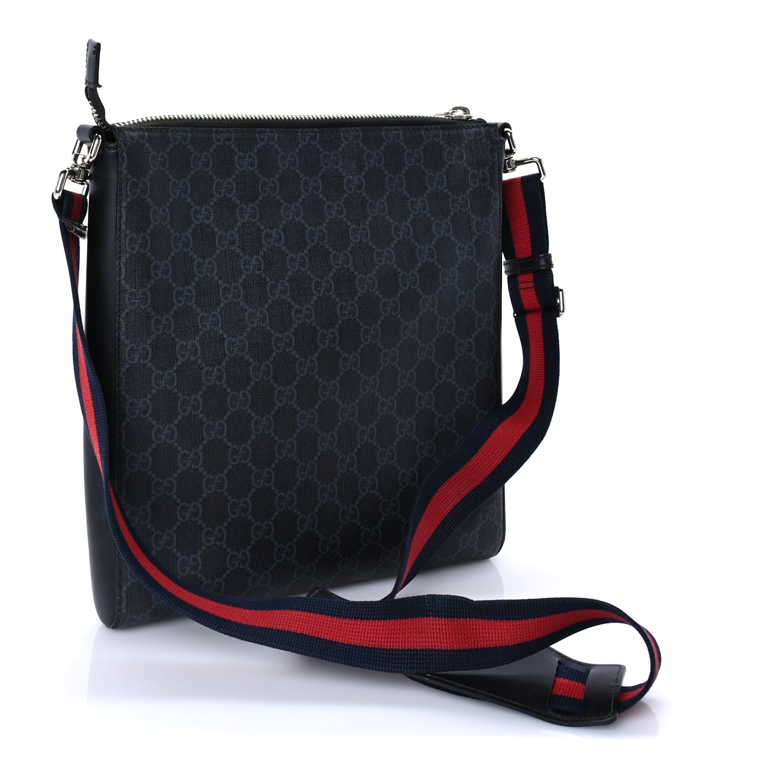 Gucci GG Supreme Monogram Night Courrier Flat Messenger Bag Black Multicolor 2 of 7