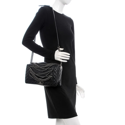 Chanel Calfskin Enchained Medium Boy Flap Black 2 of 8