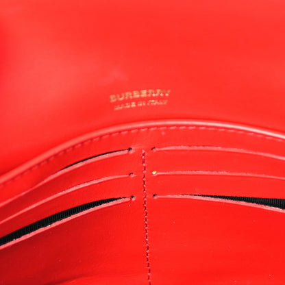 Burberry Lambskin Quilted Lola Chain Wallet  Bright Red 4 of 8