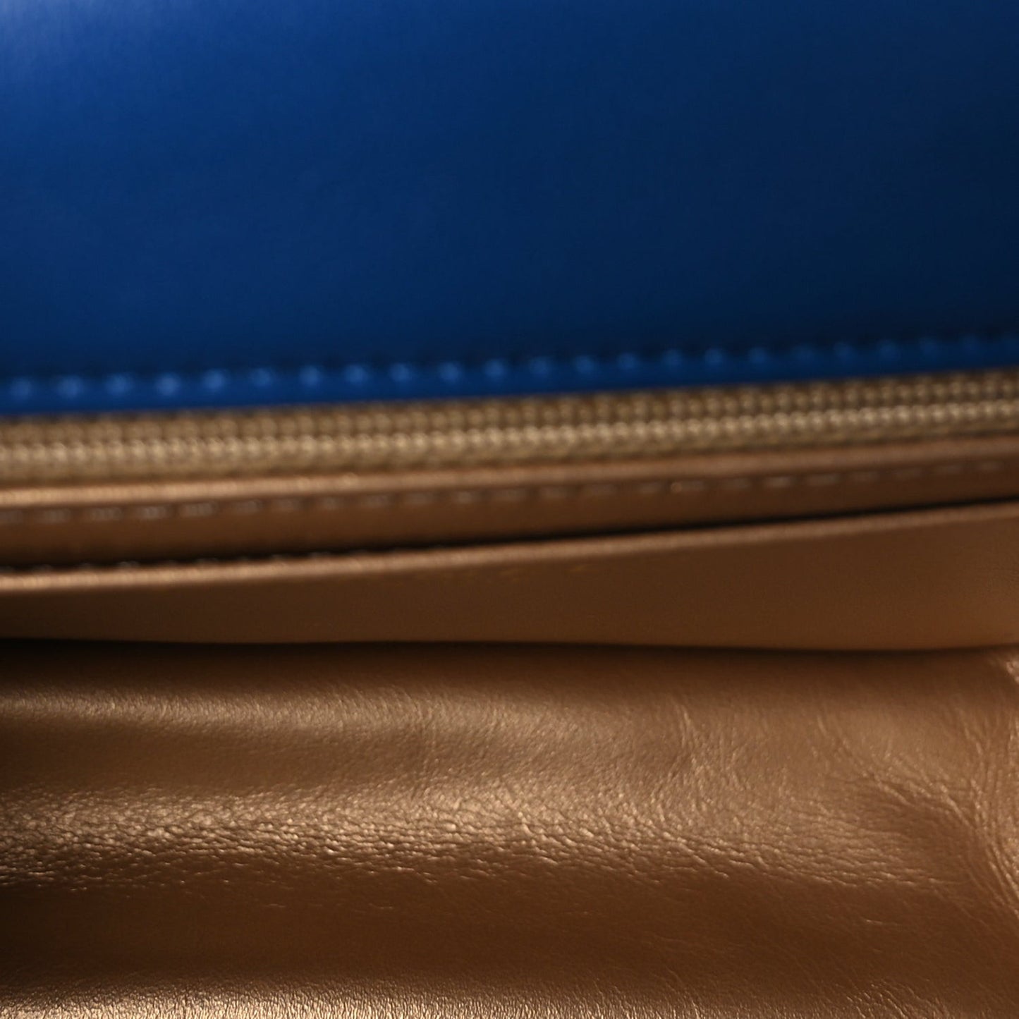 Lambskin Quilted Mini Pearl Crush Flap  Blue