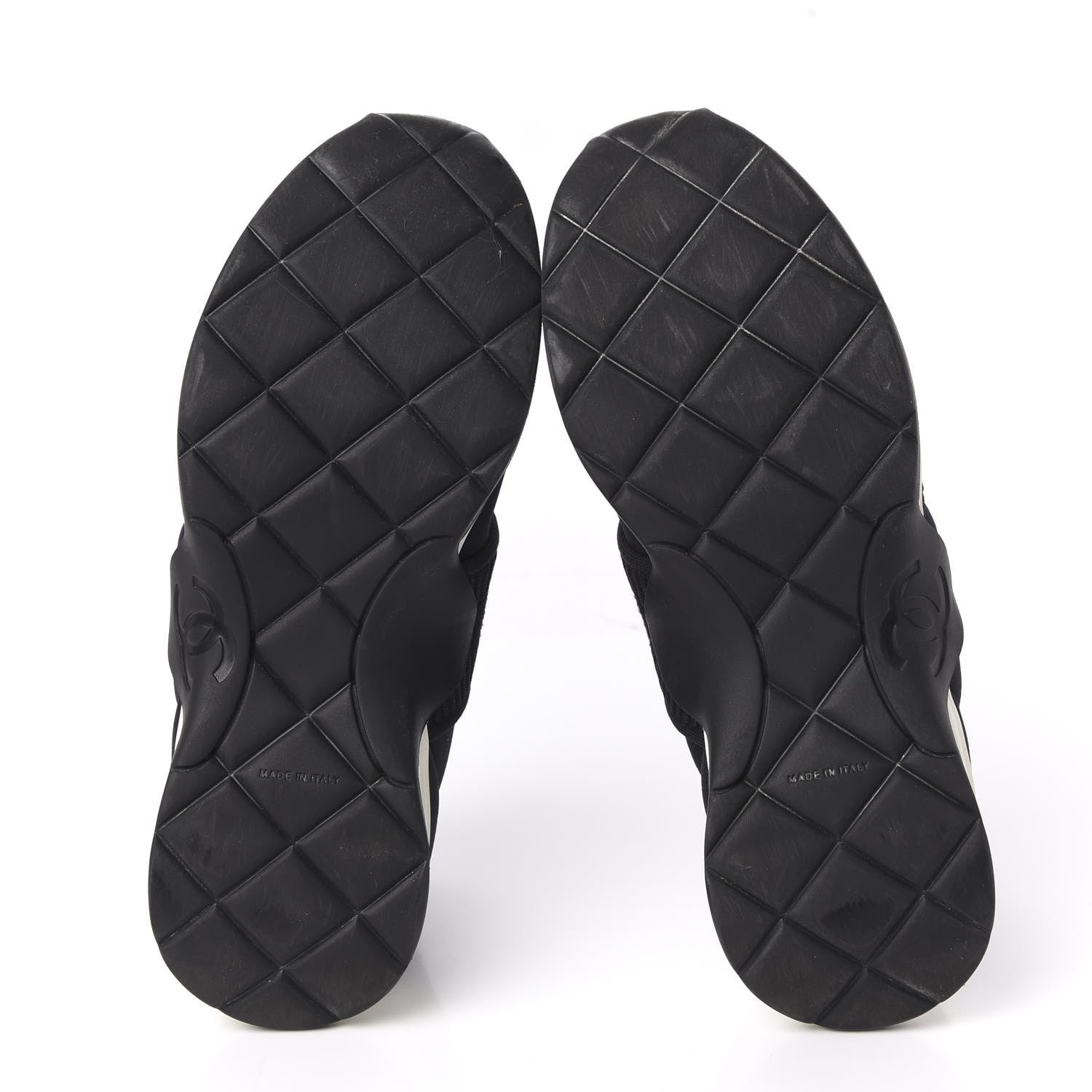 Chanel Stretch Fabric CC Sneakers 38 Black 5 of 8