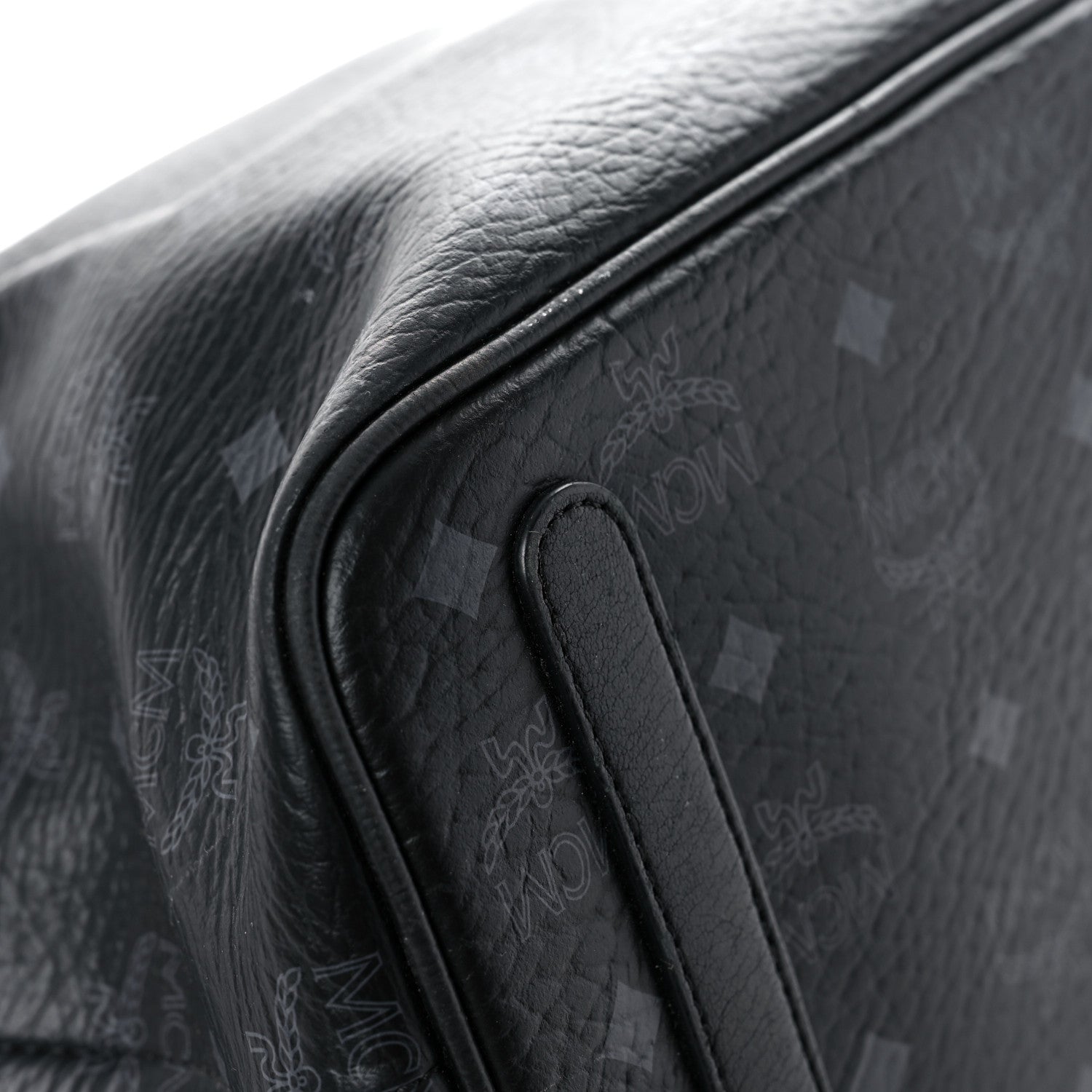 MCM Visetos Medium Liz Reversible Shopper Tote Black 11 of 24