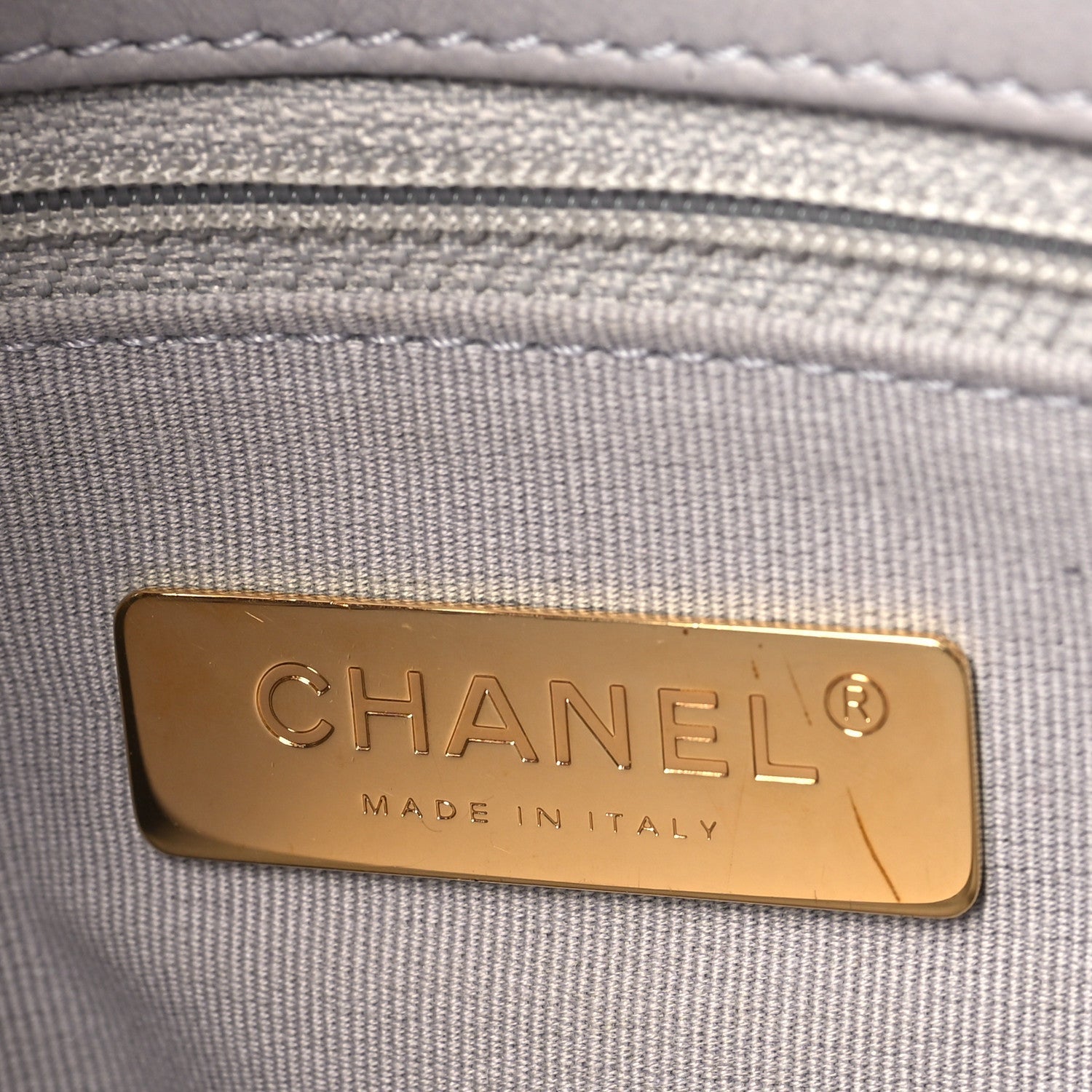 Chanel Lambskin Quilted 19 Shopping Bag Grey 6 of 7