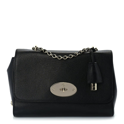 Mulberry Glossy Goatskin Medium Lily Flap Black 1 of 8
