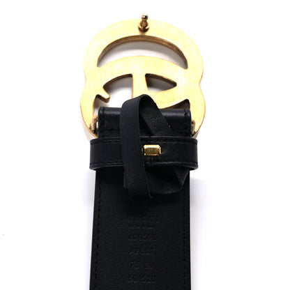 Gucci Calfskin Double G Wide Belt 75 30  Black 5 of 7
