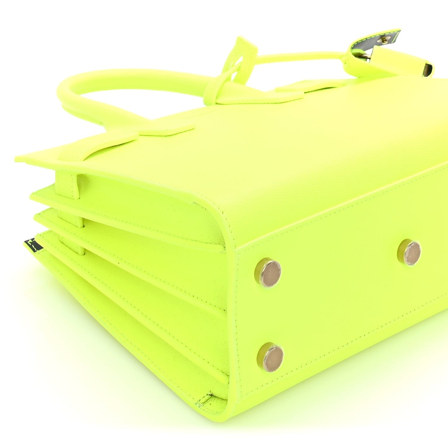 Calfskin Nano Sac De Jour Neon Yellow