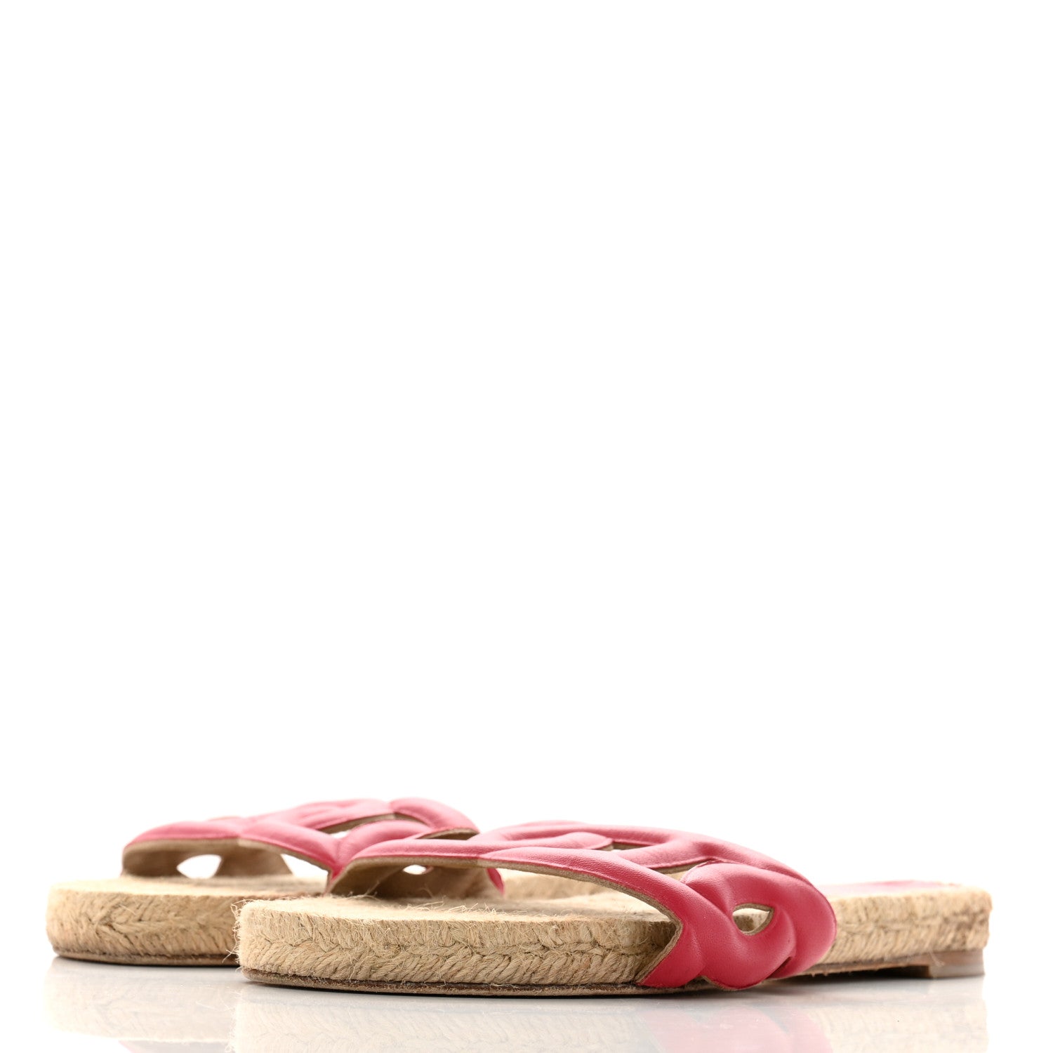 Hermes Nappa Famosa Espadrille Sandals 36 Rosa Framboise 4 of 11
