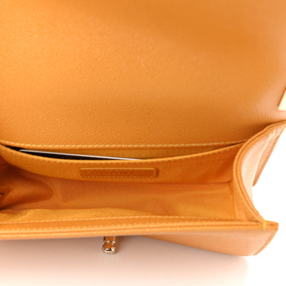 Chanel Caviar Quilted Small Boy Flap Yellow 5 of 11