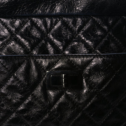 Chanel Metallic Aged Calfskin Quilted Medium Reissue Camera Case Black 6 of 8