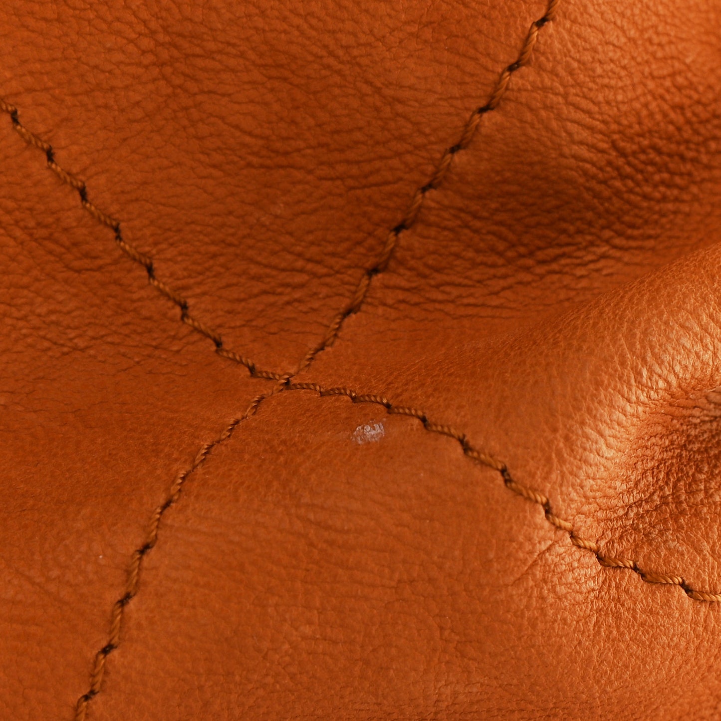 Calfskin Stitched Bowler Light Brown