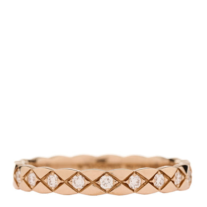Chanel 18K Beige Gold Diamond Mini Coco Crush Ring 60 9 1 of 5