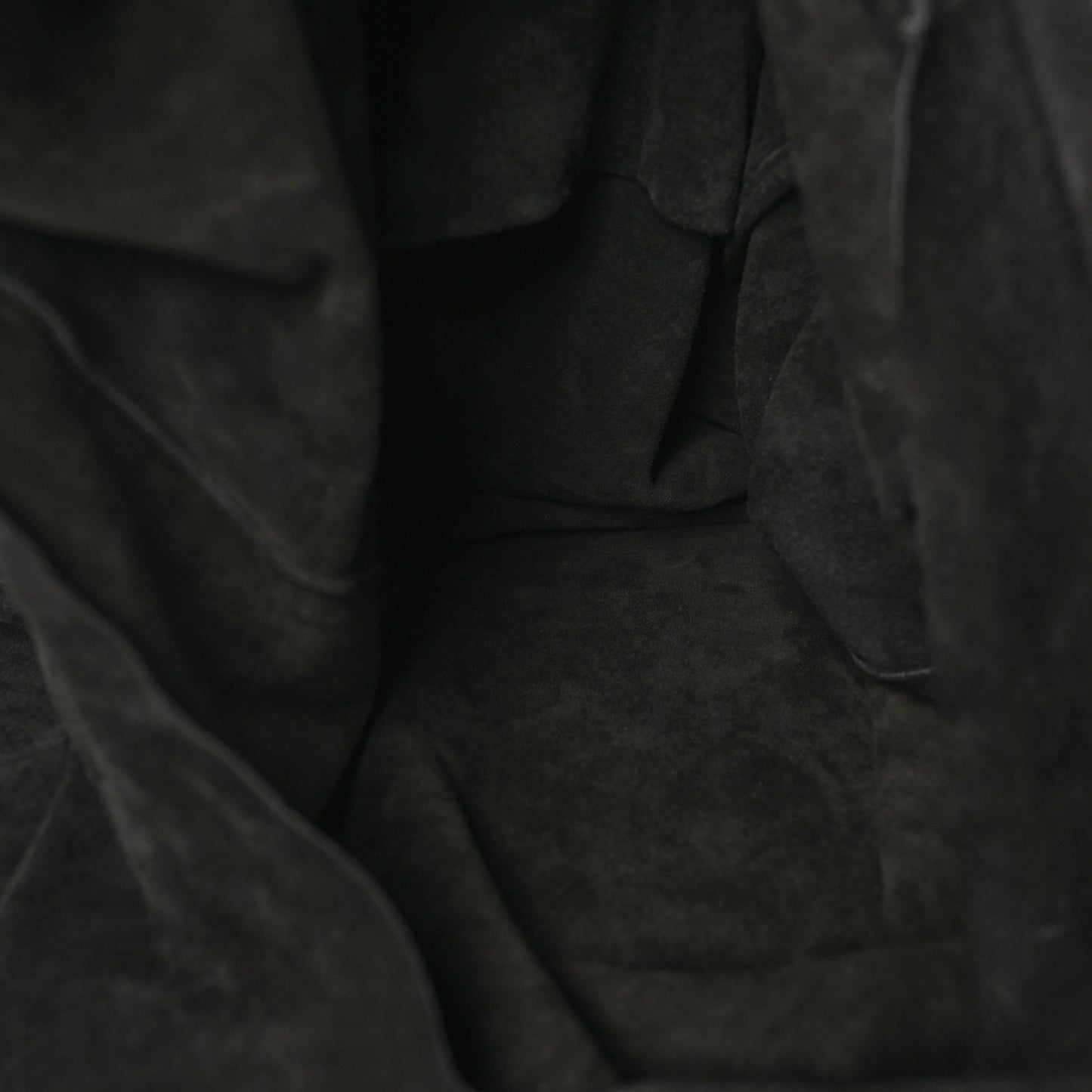 Suede Bindle Bag Black