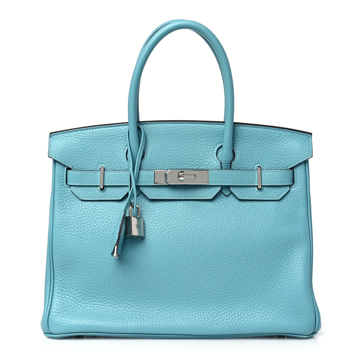 Taurillon Clemence Birkin 30 Bleu Atoll