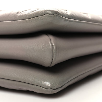 Louis Vuitton Lambskin Embossed Monogram Coussin MM Grey 11 of 11
