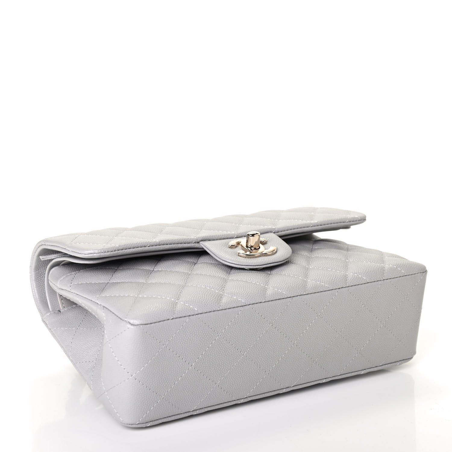 Chanel Caviar Quilted Small Double Flap Grey 3 of 4