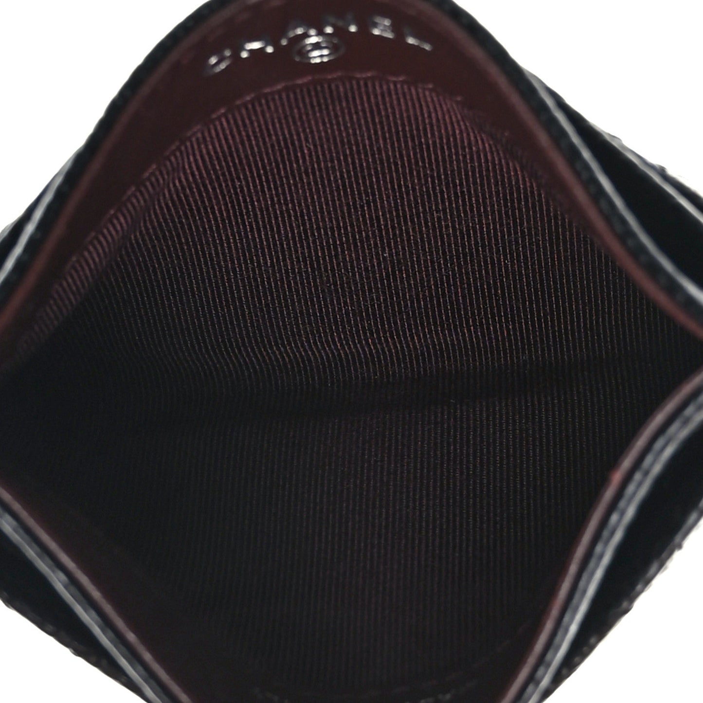 Caviar Quilted Card Holder Black