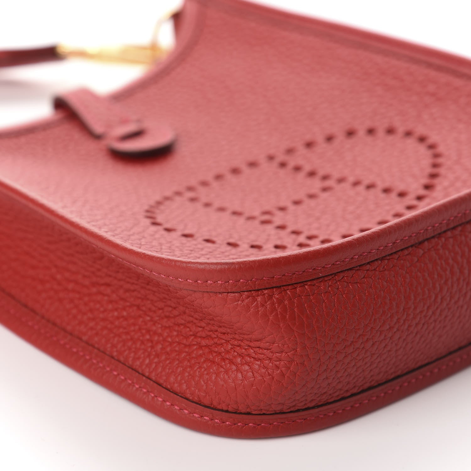 Hermes Taurillon Clemence Evelyne TPM Rouge Casaque 6 of 11
