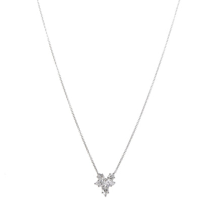 Harry Winston Platinum Diamond Small Winston Cluster Pendant Necklace 1 of 9