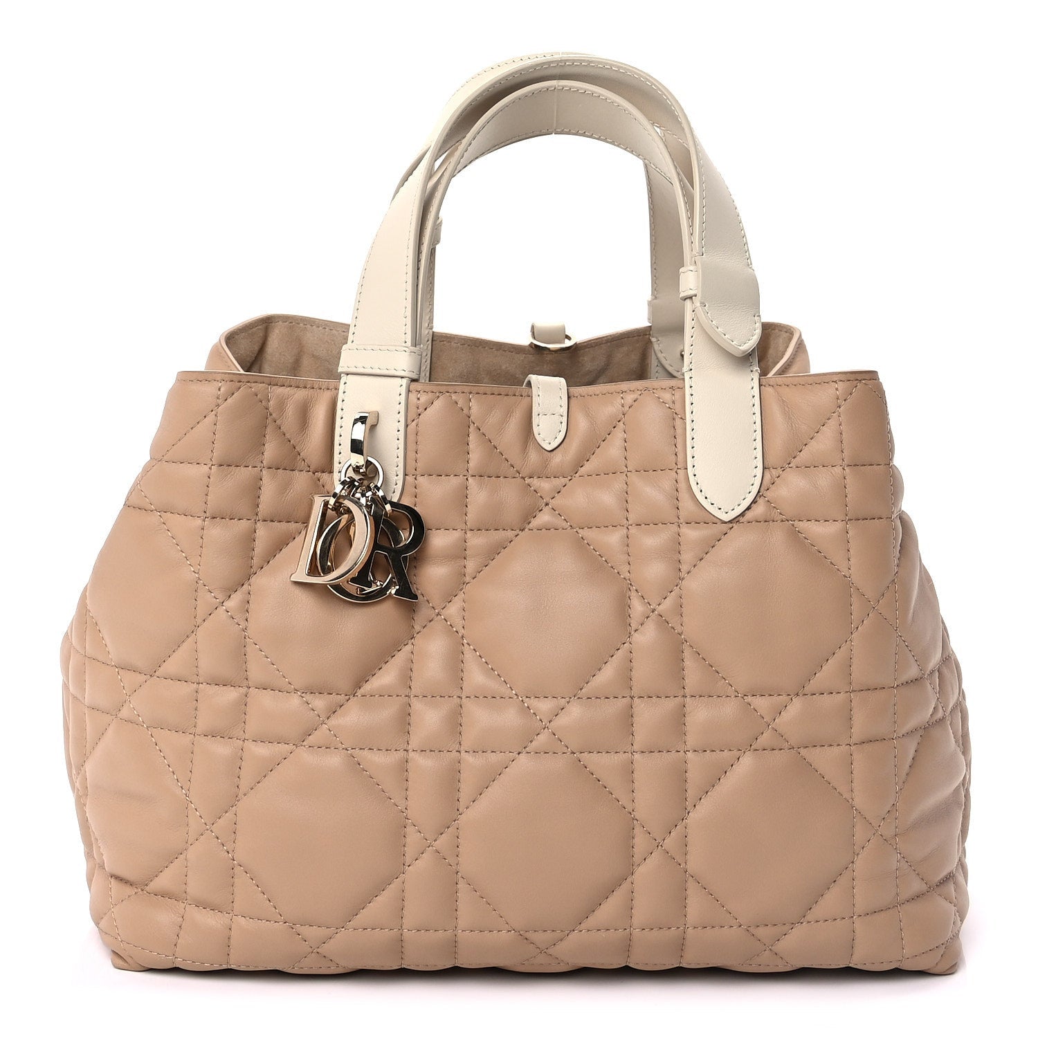 Christian Dior Calfskin Macrocannage Medium Toujours Biscuit Trench Beige 1 of 9