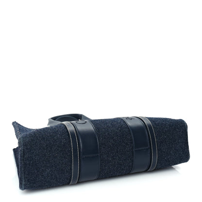 Chloe Felt Shiny Calfskin Large Woody Ribbon Tote Obscure Navy 3 of 8