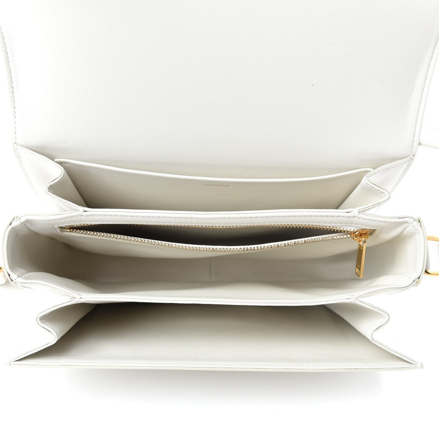 Shiny Calfskin Medium Triomphe White