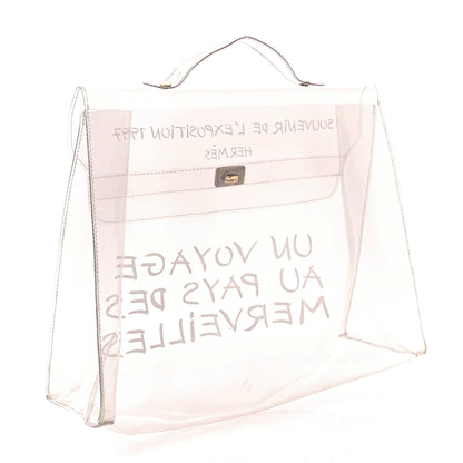 Hermes Vinyl Souvenir De L'Exposition Kelly Transparent 3 of 8