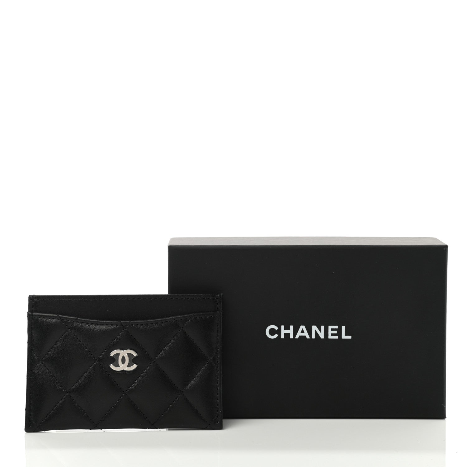 Chanel Lambskin Quilted Card Holder Black 9 of 9