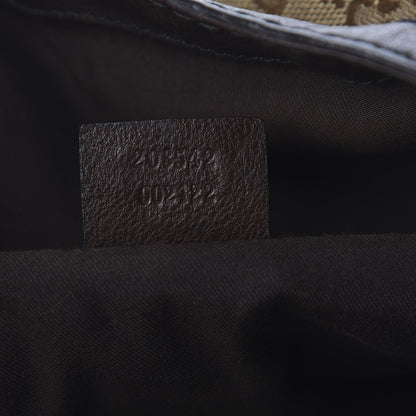 Gucci Monogram Large Jockey Hobo Dark Brown 7 of 11