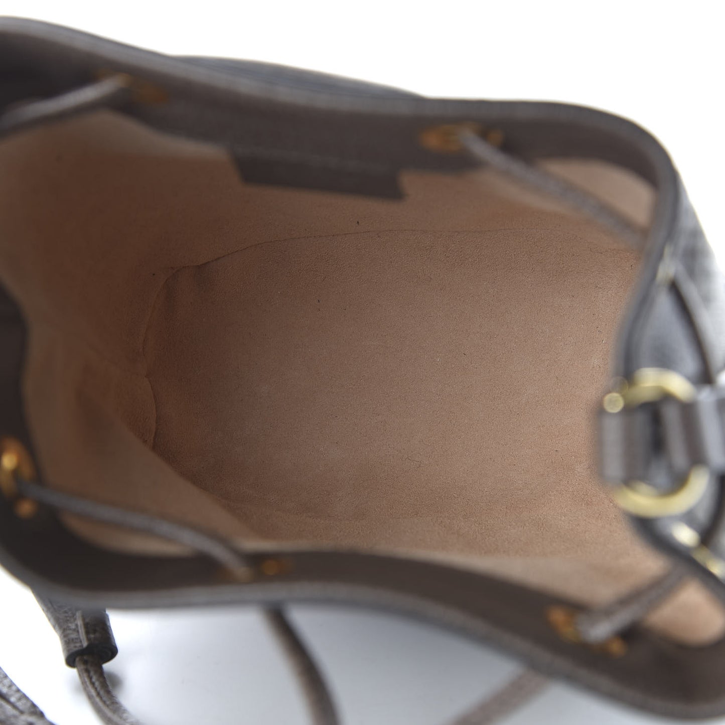 GG Supreme Monogram Web Mini Ophidia Bucket Bag Brown