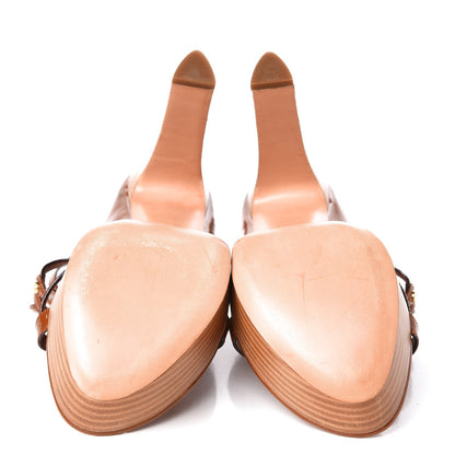 Louis Vuitton Patent Pump 38.5 Brown 5 of 9