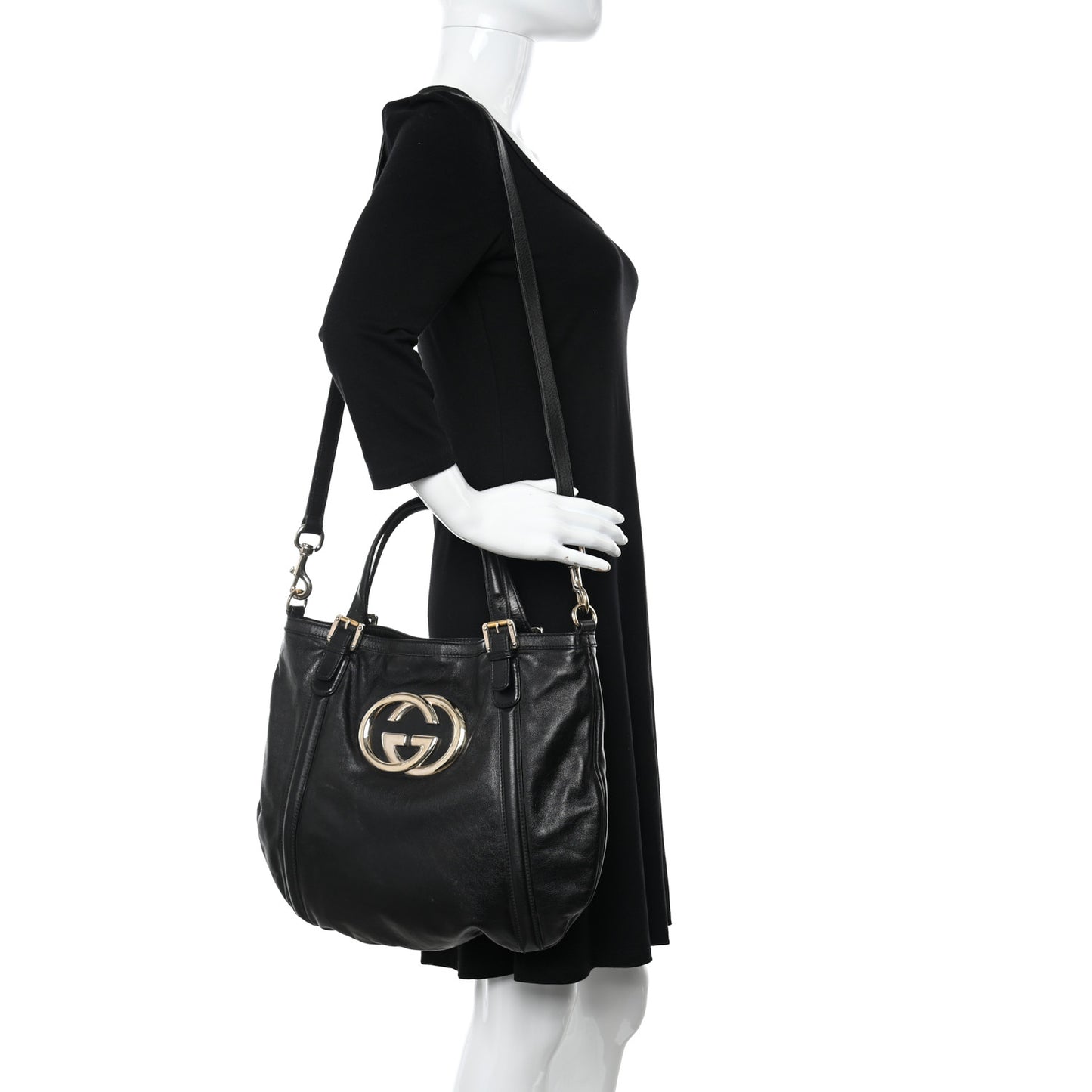 Calfskin Medium Britt Tote Black