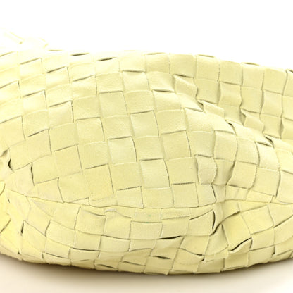 Bottega Veneta Suede Calfskin Intrecciato Teen Jodie Hobo Lemon Wash 9 of 9