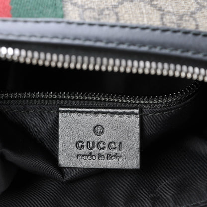 Gucci GG Supreme Monogram Web Messenger Bag Black 6 of 9