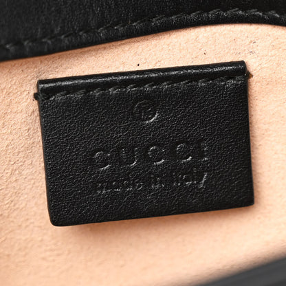 Gucci Calfskin Matelasse Super Mini GG Marmont Shoulder Bag Black 6 of 11