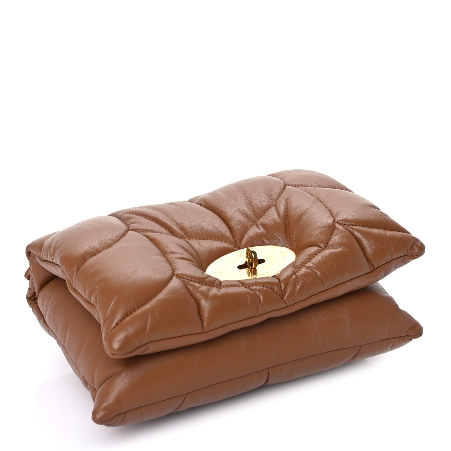 Mulberry Nappa Pillow Quilted Little Softie Bag Tobacco Brown 3 of 8