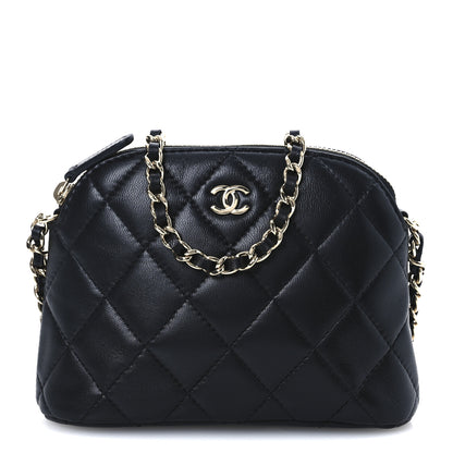 Chanel Lambskin Quilted Classic Clutch With Chain Black 1 of 10