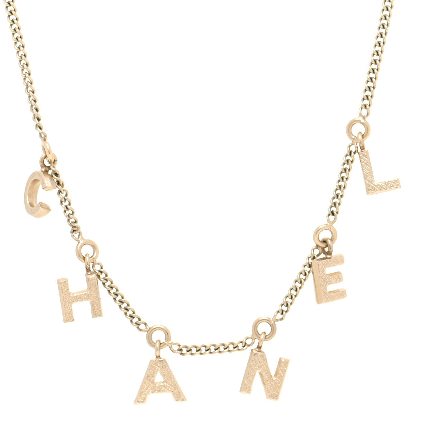 Chanel Logo Necklace Gold 4 of 5