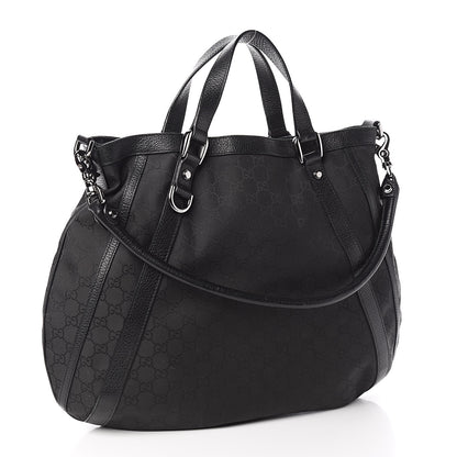 Gucci Nylon Monogram Medium Abbey Convertible Tote Black 3 of 10