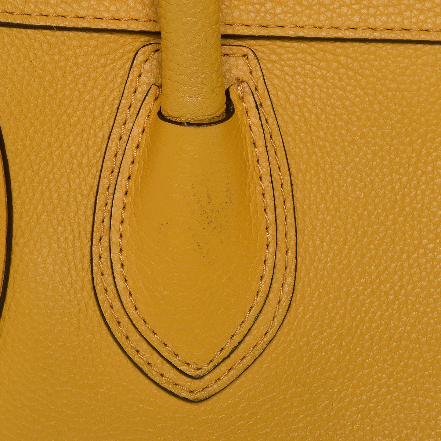 Drummed Calfskin Mini Luggage Ocre