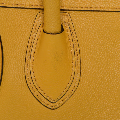 Celine Drummed Calfskin Mini Luggage Ocre 7 of 7