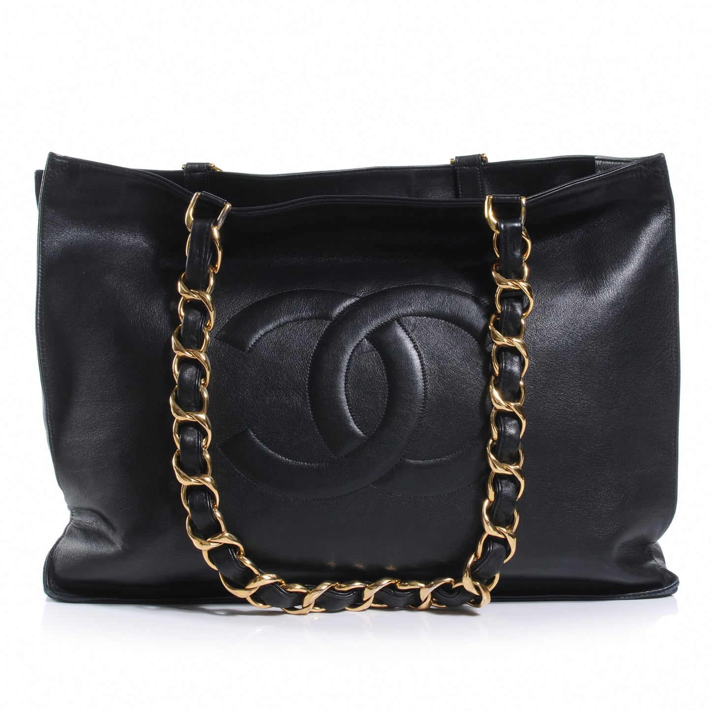 Lambskin Jumbo Shoulder Bag Black