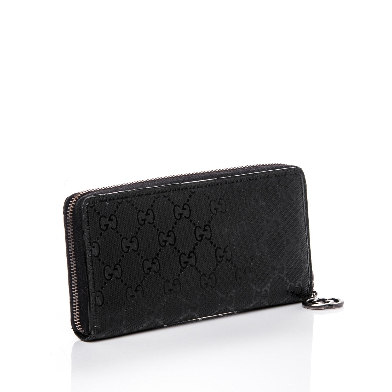 Gucci Imprime Monogram GG Pierce Zip Around Wallet Black 3 of 12