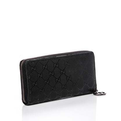 Gucci Imprime Monogram GG Pierce Zip Around Wallet Black 3 of 12