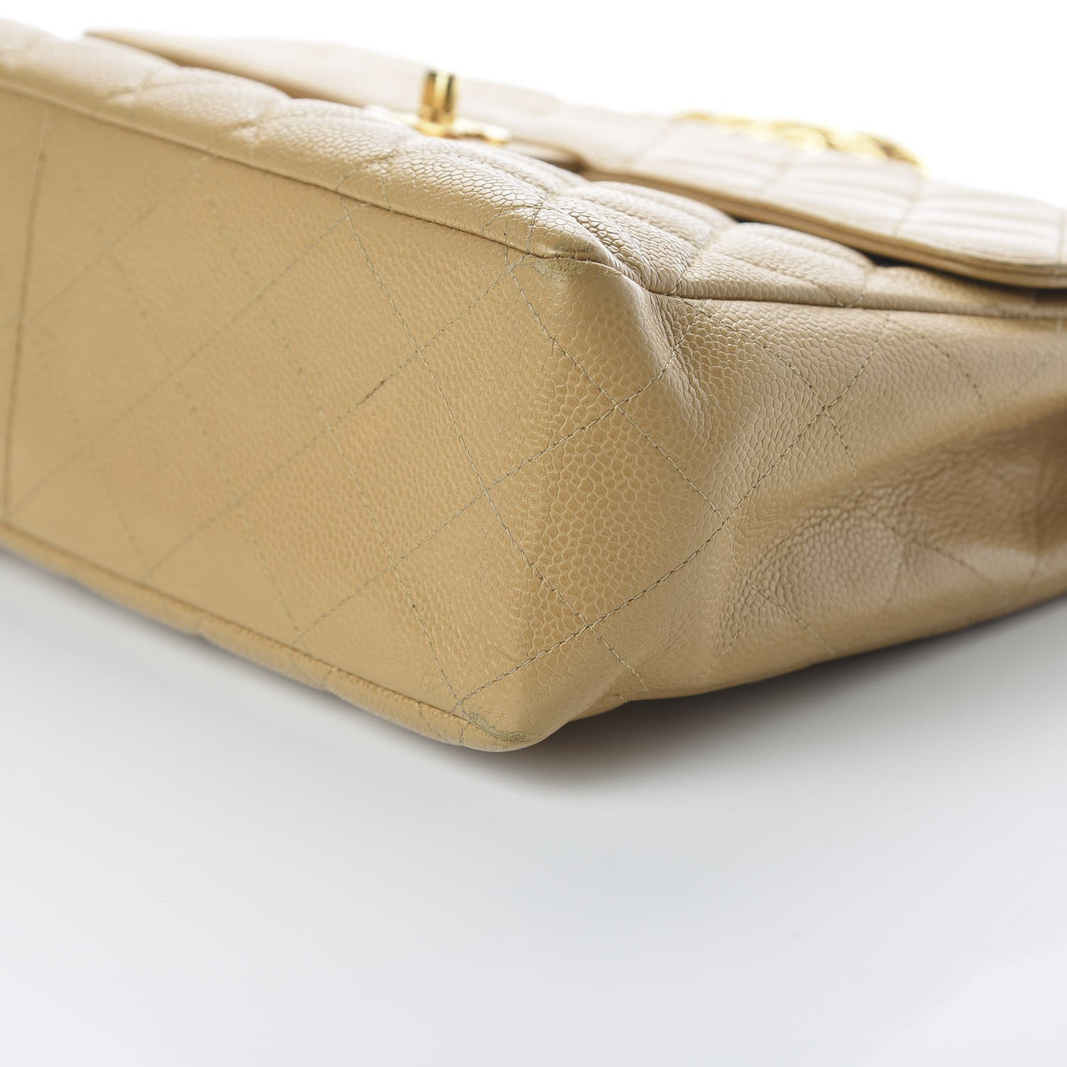 Chanel Caviar Quilted Jumbo Single Flap Beige 7 of 11