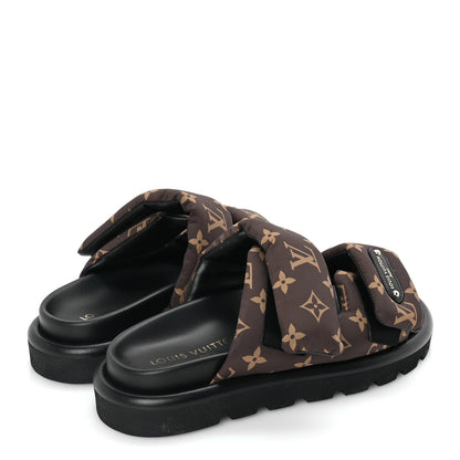 Louis Vuitton Nylon LV Pool Pillow Flat Comfort Mules 40  Cacao Brown 4 of 8