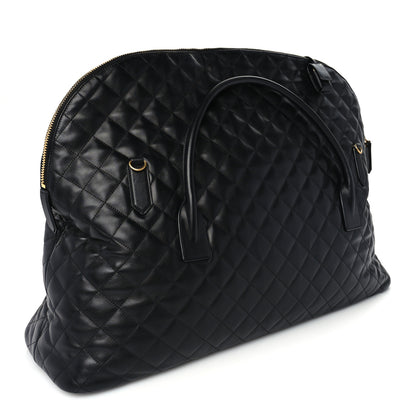 Saint Laurent Calfskin Quilted ES Giant Travel Bag Black 2 of 8