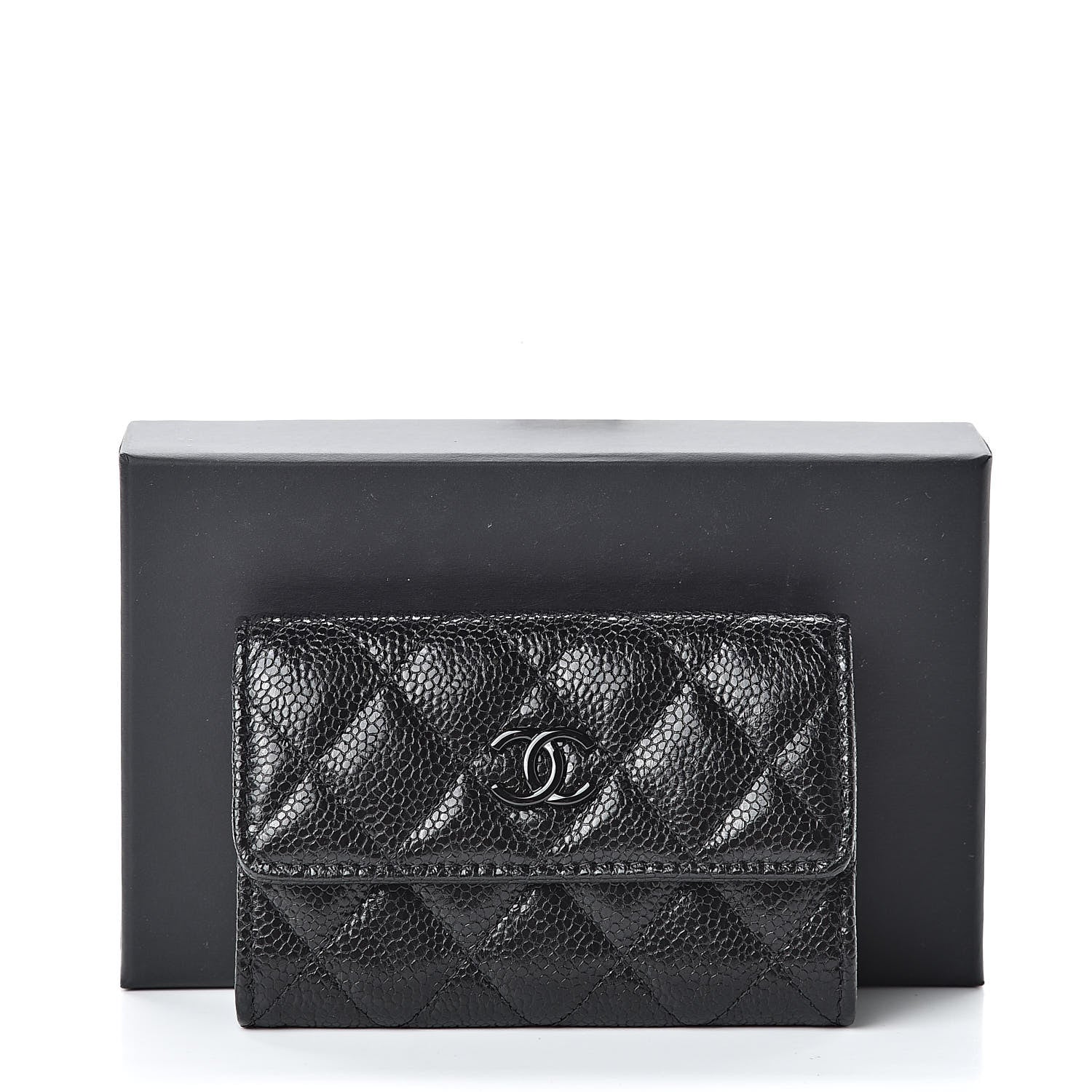 Chanel Caviar Quilted Flap Card Holder So Black 9 of 9