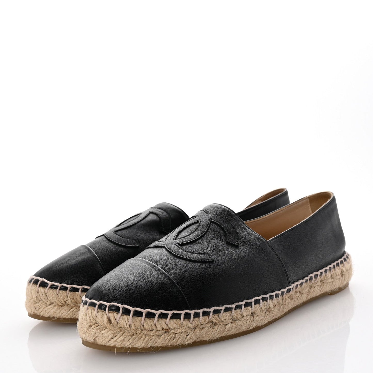 Lambskin CC Espadrilles 39 Black